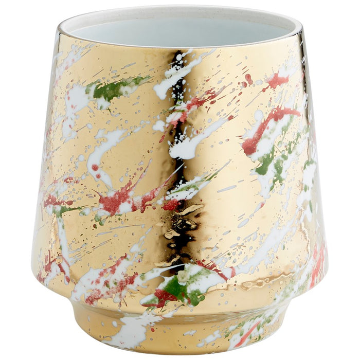 Cyan 10808 Container, Multi-Color Glaze