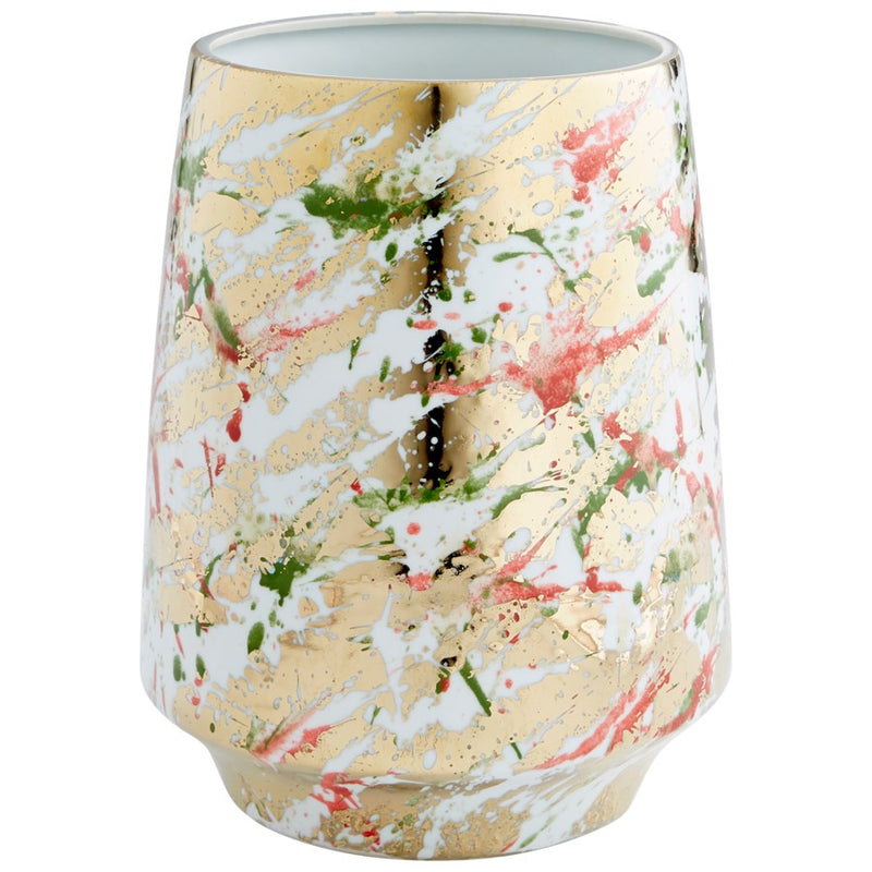 Cyan 10809 Container, Multi-Color Glaze