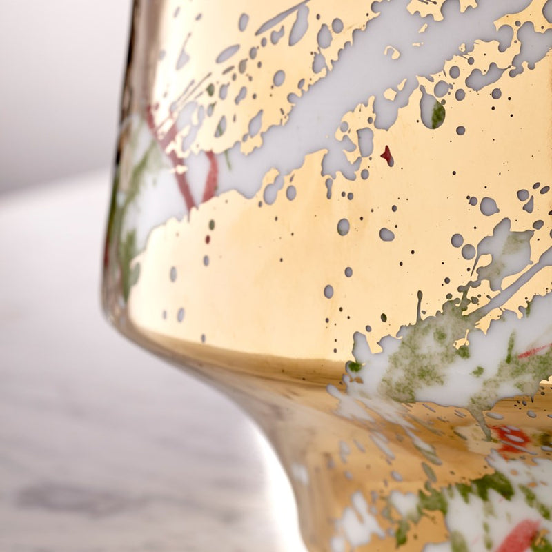 Cyan 10809 Container, Multi-Color Glaze