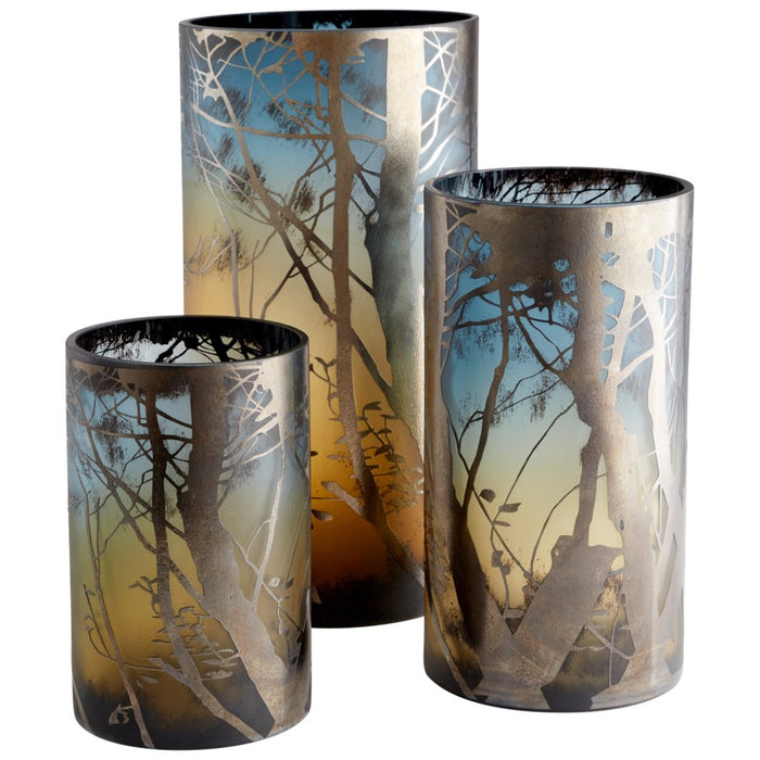 Cyan 10849 Vase, Green And Blue