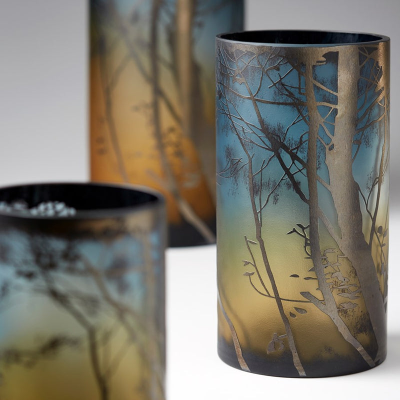 Cyan 10850 Vase, Green And Blue
