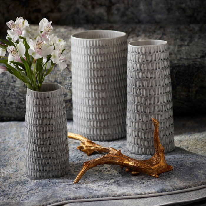 Cyan 10914 Vase, Oyster Silver