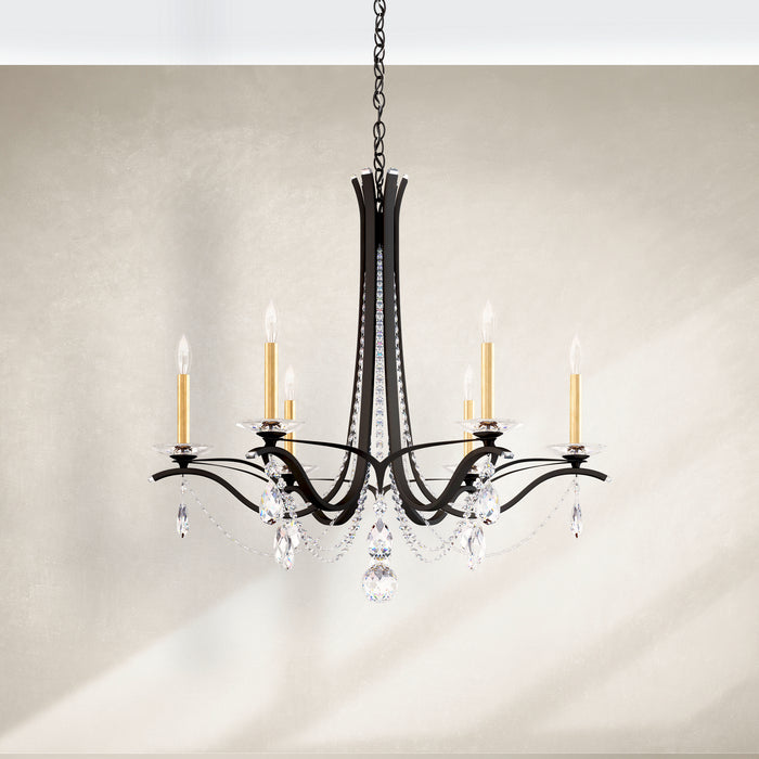 Schonbek VA8336N-51H Six Light Chandelier, Black