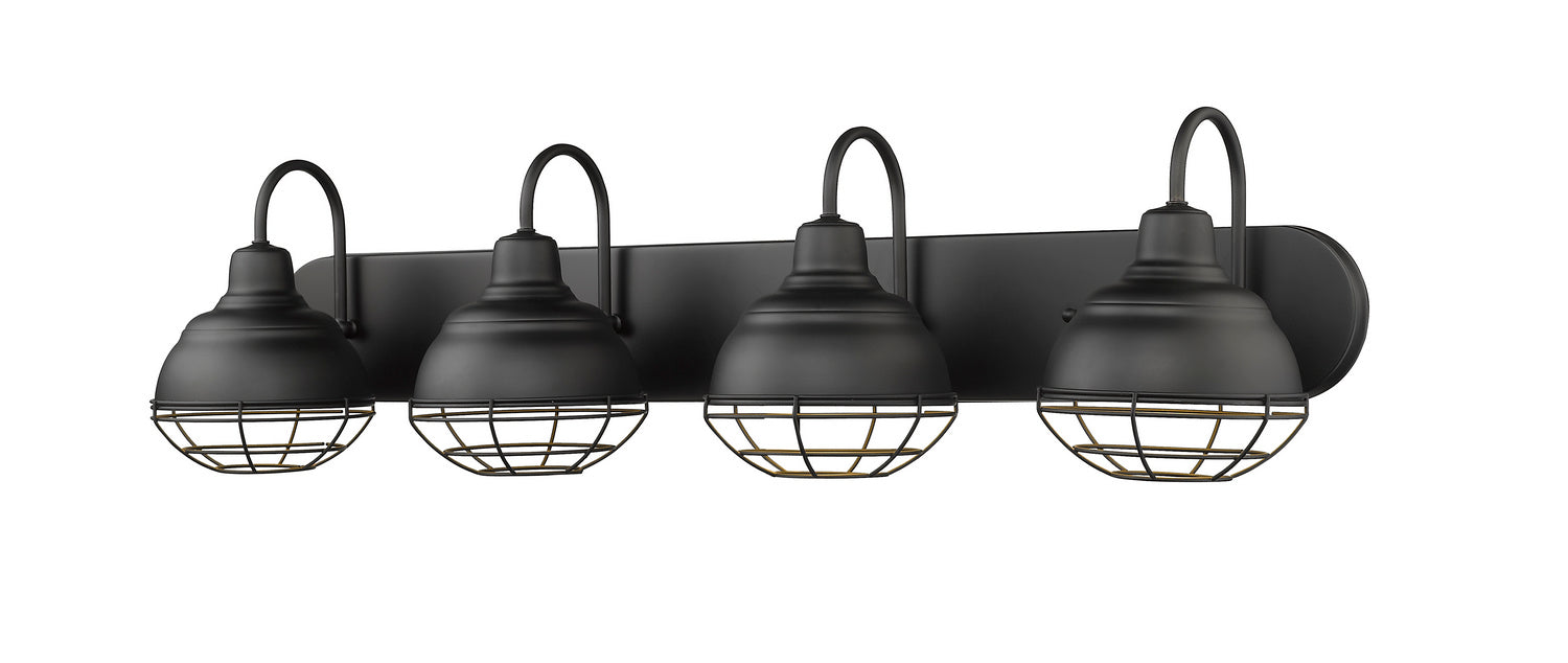 Millennium 5424-MB Four Light Vanity, Matte Black