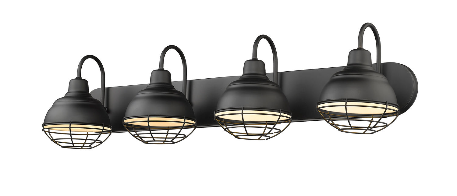 Millennium 5424-MB Four Light Vanity, Matte Black