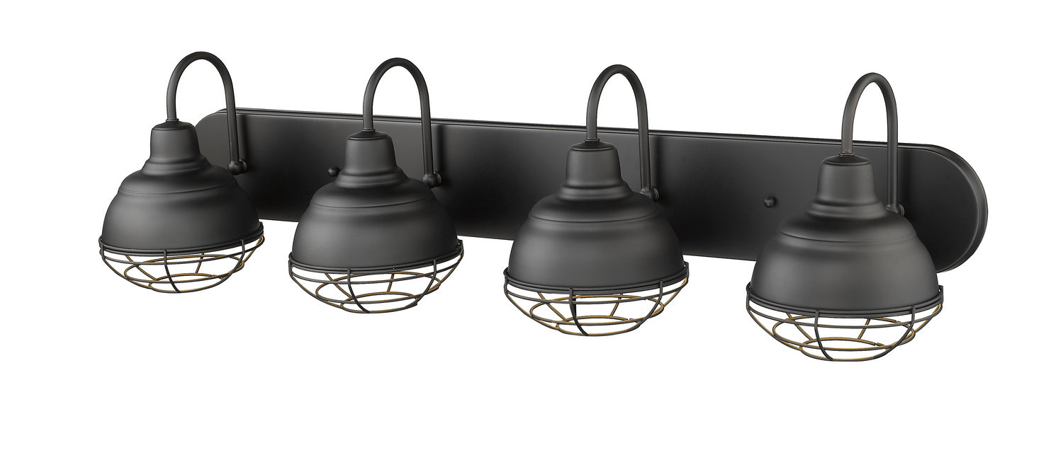 Millennium 5424-MB Four Light Vanity, Matte Black