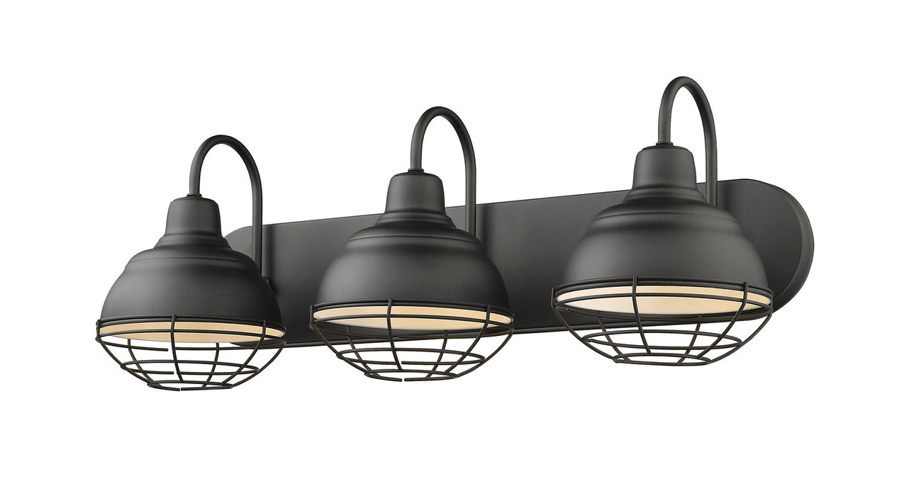 Millennium 5423-MB Three Light Vanity, Matte Black