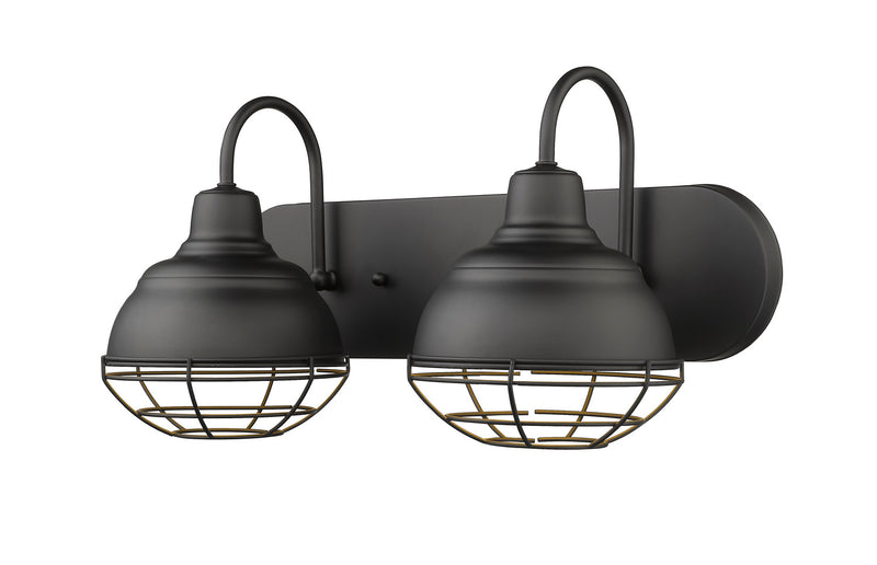 Millennium 5422-MB Two Light Vanity, Matte Black