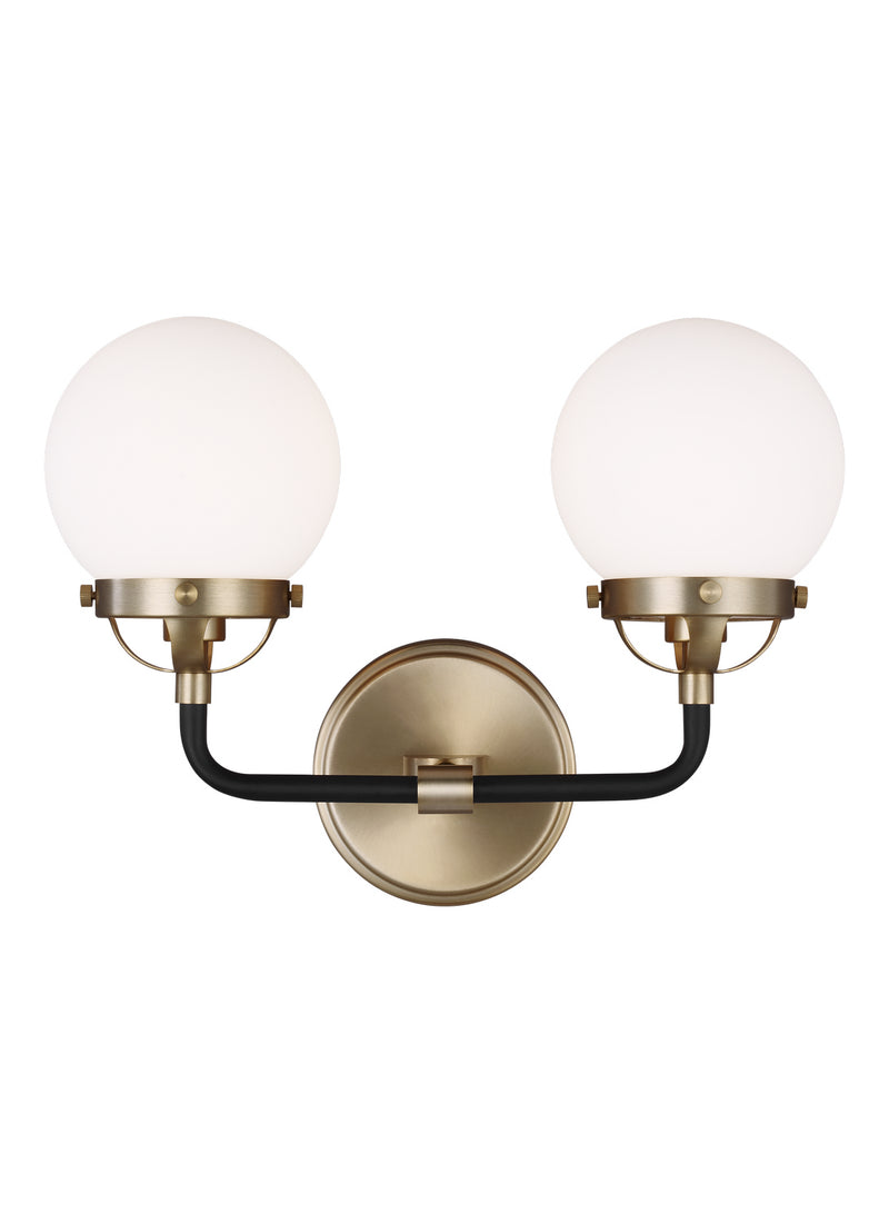 Visual Comfort Studio 4487902EN-848 Two Light Wall / Bath, Satin Brass