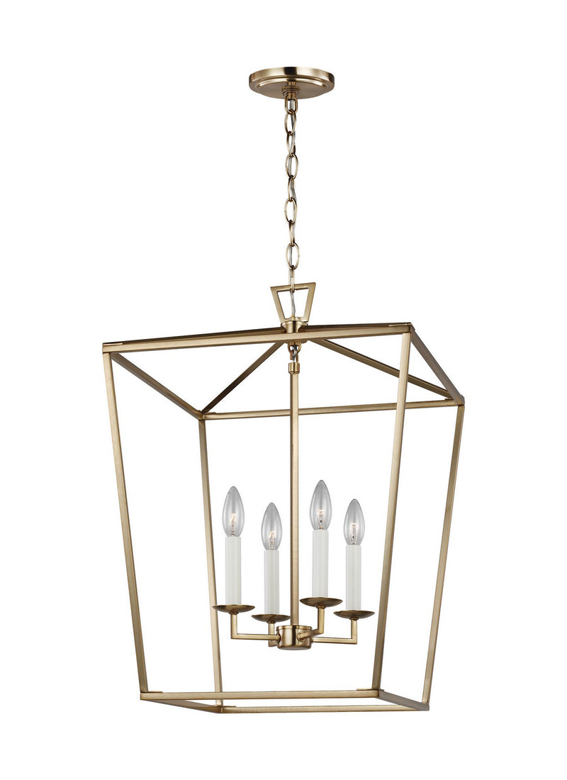 Visual Comfort Studio 5392604EN-848 Four Light Lantern, Satin Brass