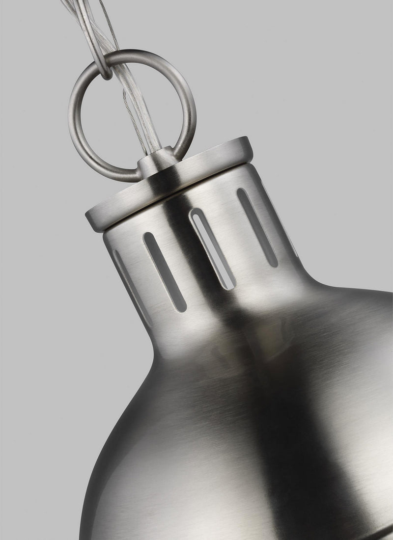 Visual Comfort Studio 6177101EN3-962 One Light Mini Pendant, Brushed Nickel