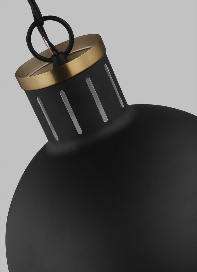 Visual Comfort Studio 6577101EN3-112 One Light Pendant, Midnight Black