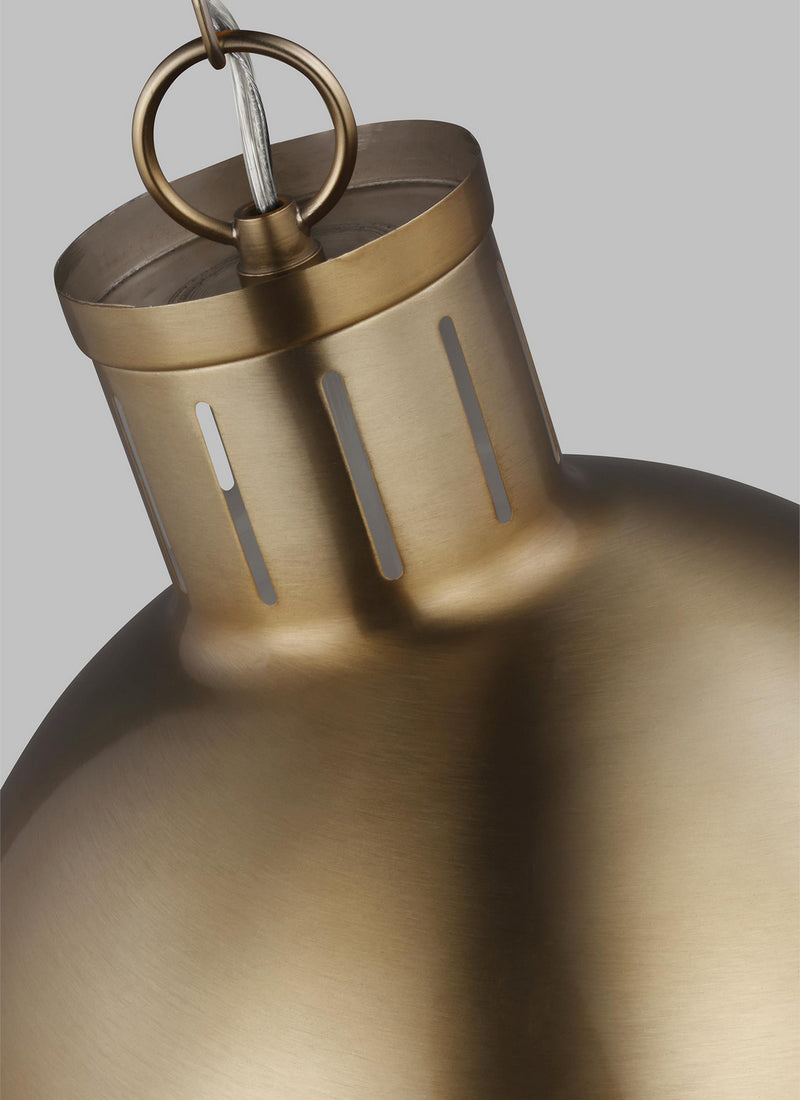 Visual Comfort Studio 6577101EN3-848 One Light Pendant, Satin Brass