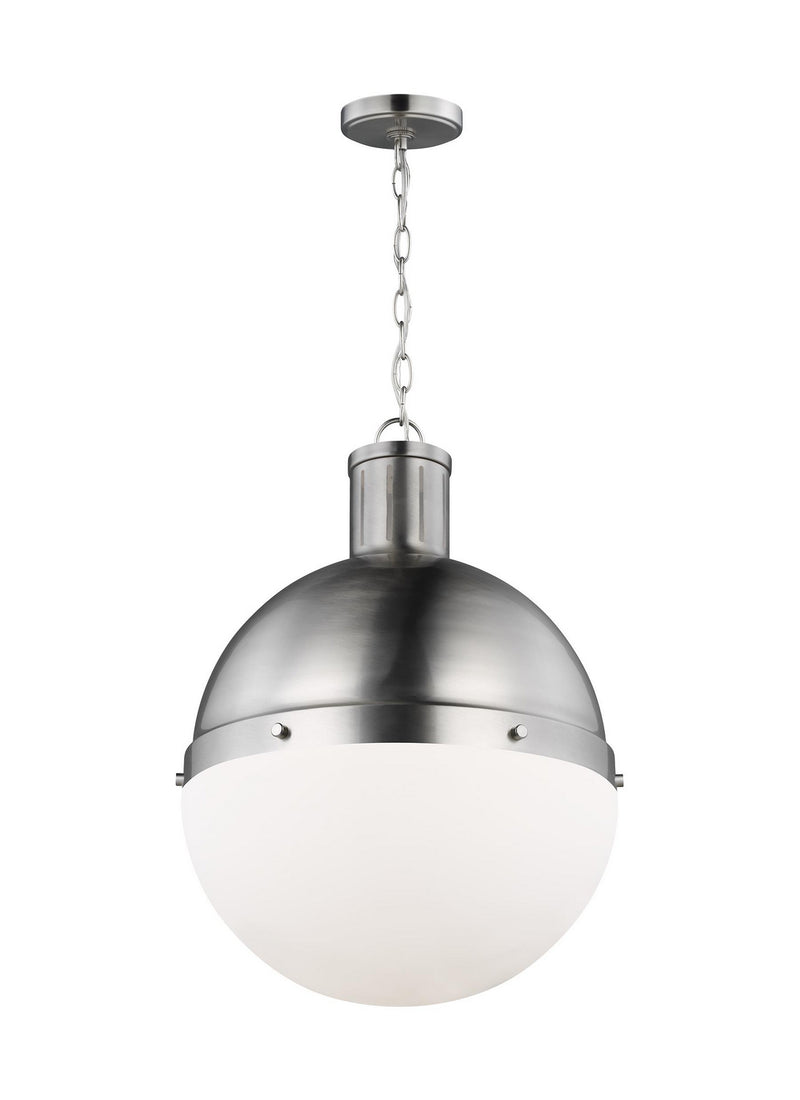 Visual Comfort Studio 6677101-962 One Light Pendant, Brushed Nickel