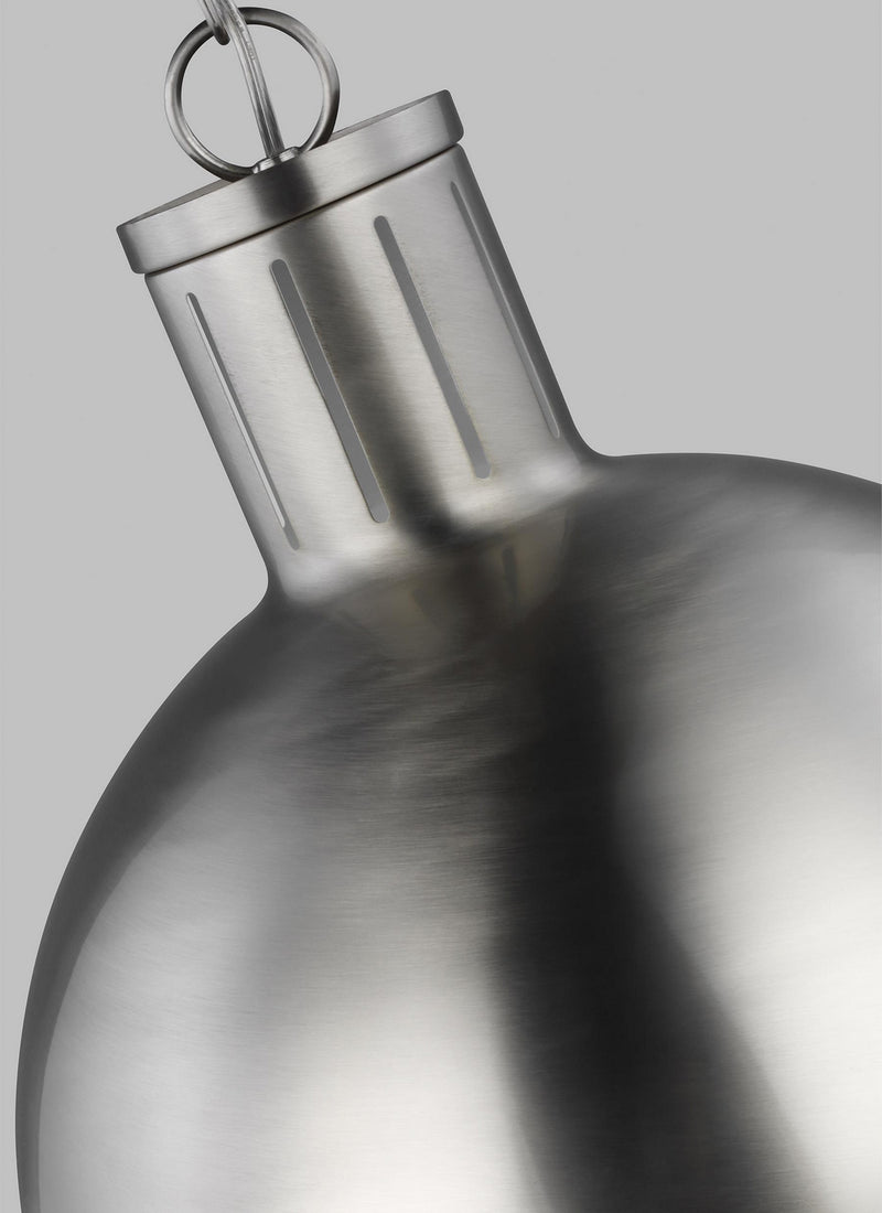 Visual Comfort Studio 6677101-962 One Light Pendant, Brushed Nickel