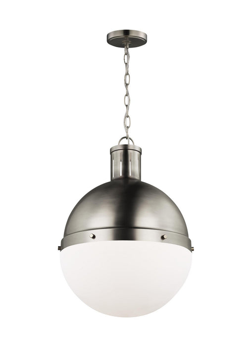 Visual Comfort Studio 6677101-965 One Light Pendant, Antique Brushed Nickel