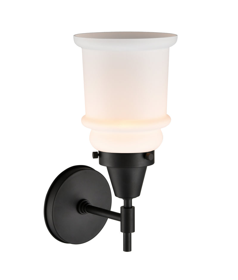 Innovations 447-1W-BK-G181 One Light Wall Sconce, Matte Black