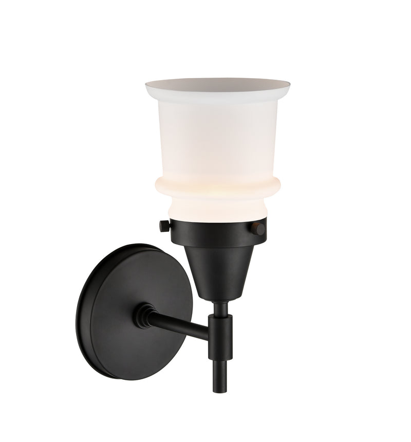 Innovations 447-1W-BK-G181S-LED LED Wall Sconce, Matte Black