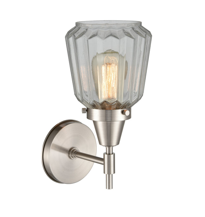 Innovations 447-1W-SN-G142-LED LED Wall Sconce, Satin Nickel