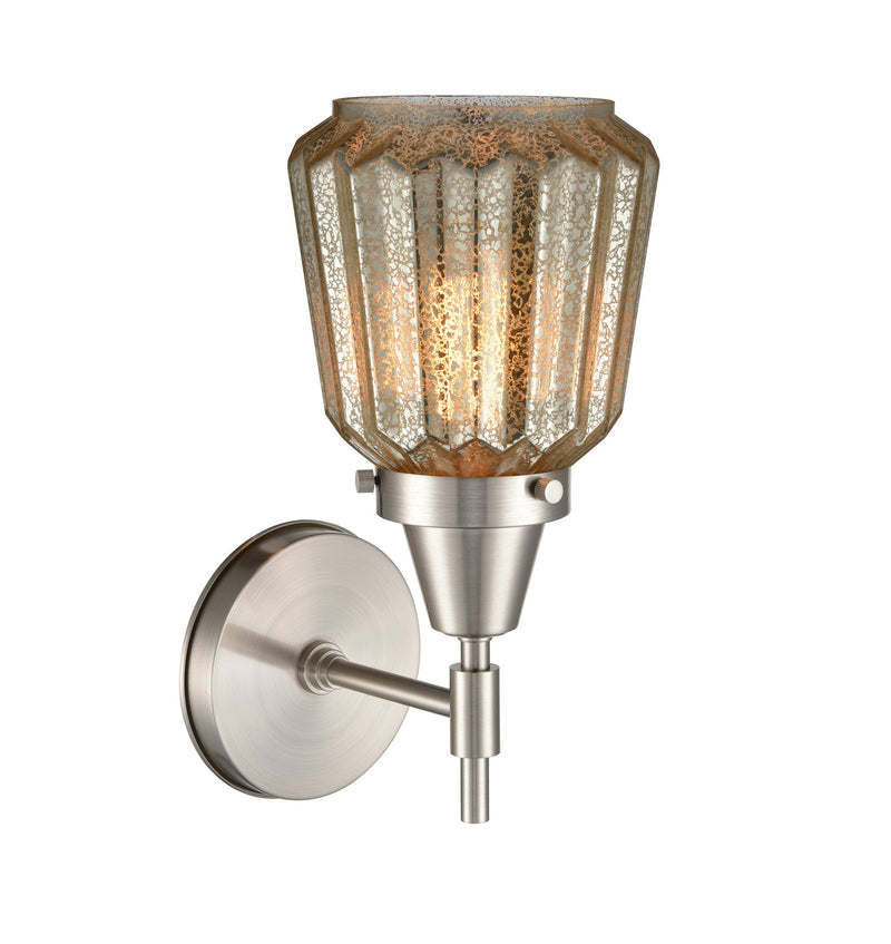 Innovations 447-1W-SN-G146 One Light Wall Sconce, Satin Nickel