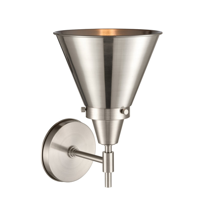 Innovations 447-1W-SN-M13-SN-LED LED Wall Sconce, Satin Nickel