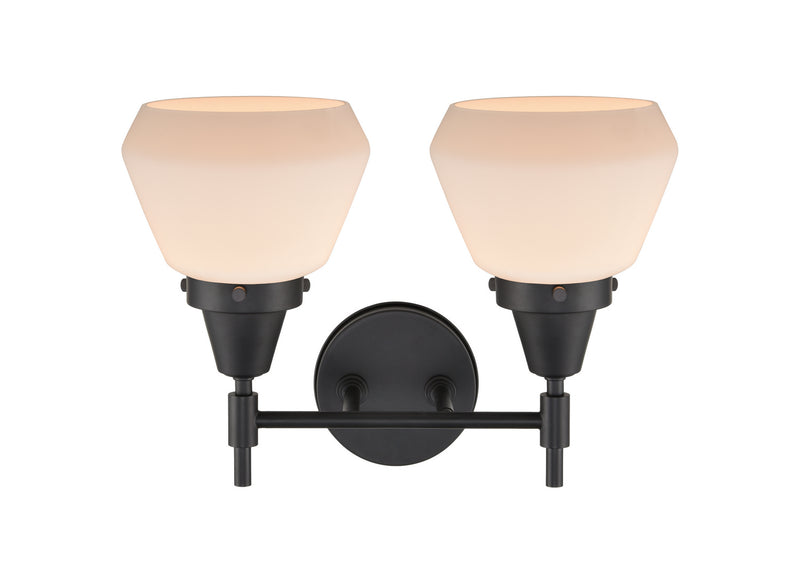 Innovations 447-2W-BK-G171 Two Light Bath Vanity, Matte Black