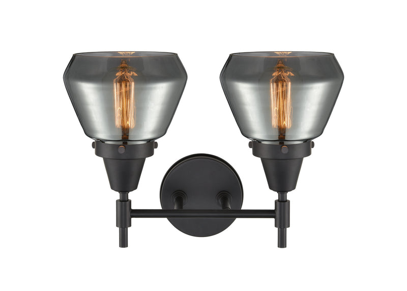 Innovations 447-2W-BK-G173 Two Light Bath Vanity, Matte Black