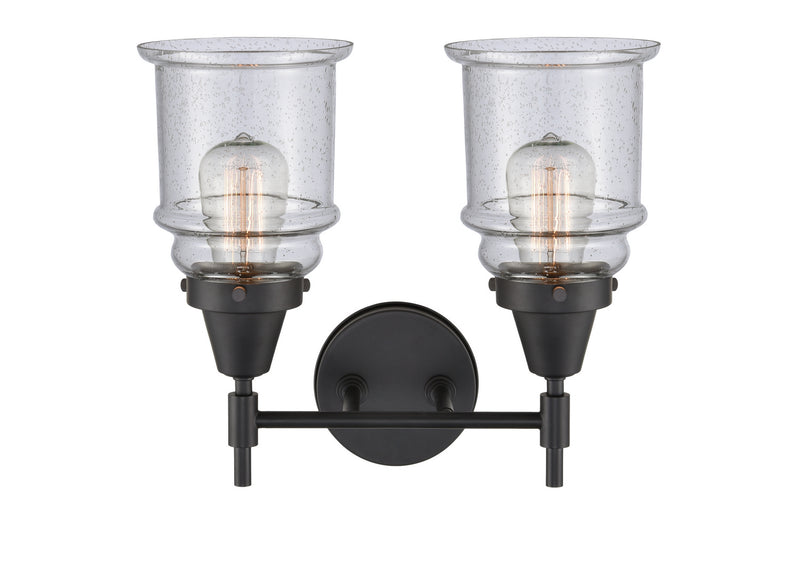 Innovations 447-2W-BK-G184 Two Light Bath Vanity, Matte Black