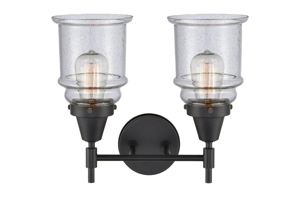 Innovations 447-2W-BK-G184 Two Light Bath Vanity, Matte Black
