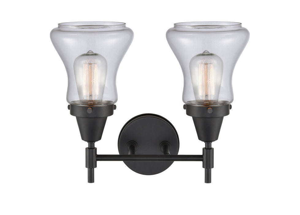 Innovations 447-2W-BK-G192 Two Light Bath Vanity, Matte Black