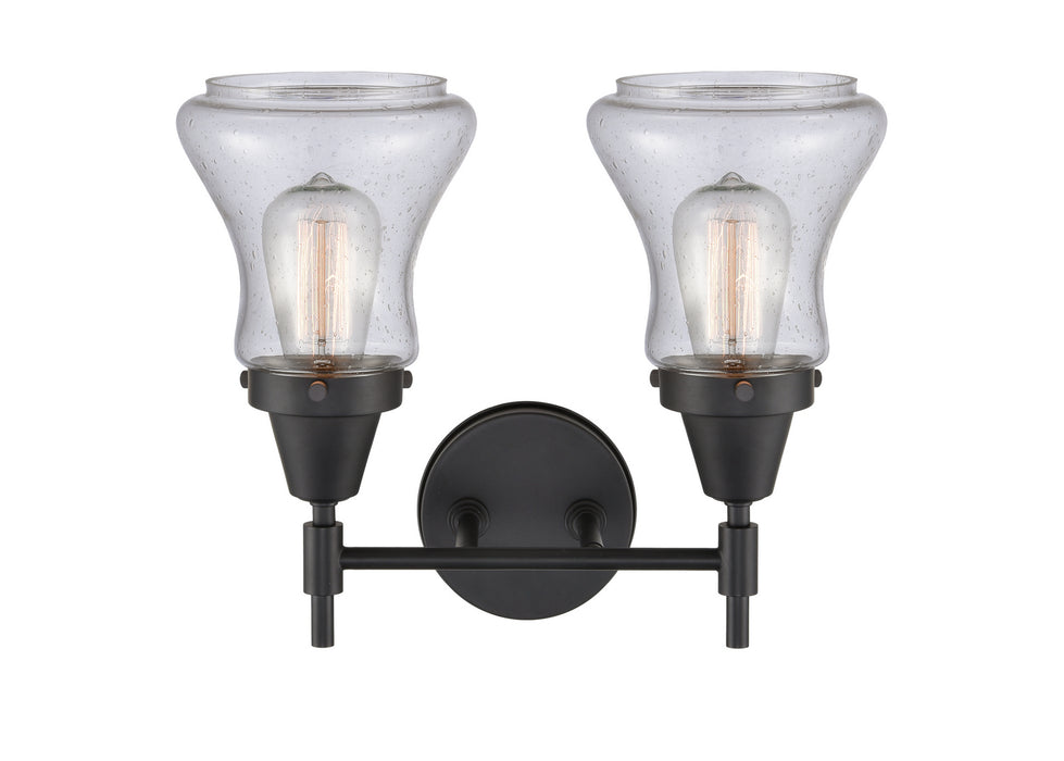 Innovations 447-2W-BK-G194 Two Light Bath Vanity, Matte Black