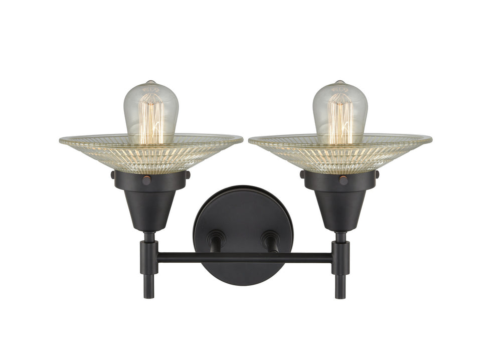Innovations 447-2W-BK-G2 Two Light Bath Vanity, Matte Black