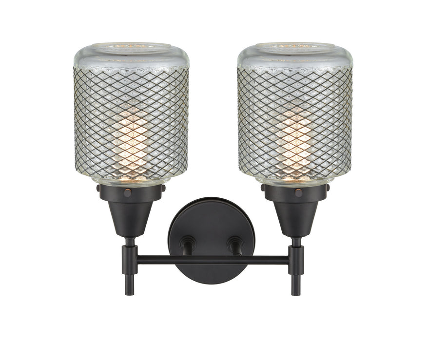 Innovations 447-2W-BK-G262 Two Light Bath Vanity, Matte Black