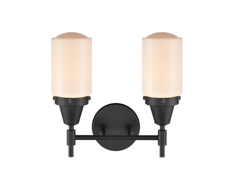 Innovations 447-2W-BK-G311 Two Light Bath Vanity, Matte Black