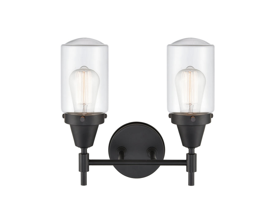 Innovations 447-2W-BK-G312 Two Light Bath Vanity, Matte Black
