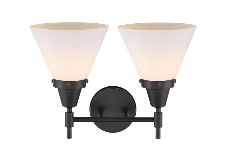 Innovations 447-2W-BK-G41 Two Light Bath Vanity, Matte Black
