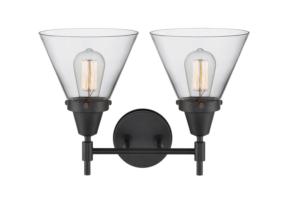 Innovations 447-2W-BK-G42 Two Light Bath Vanity, Matte Black