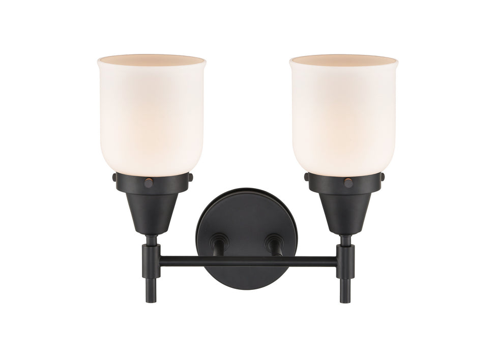 Innovations 447-2W-BK-G51 Two Light Bath Vanity, Matte Black