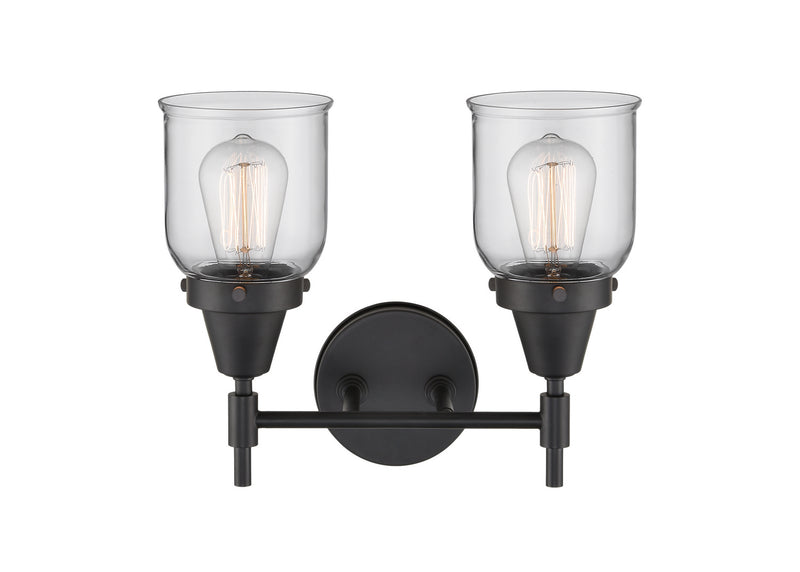 Innovations 447-2W-BK-G52 Two Light Bath Vanity, Matte Black