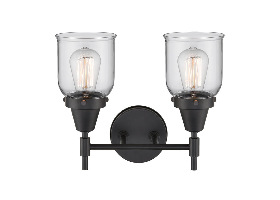 Innovations 447-2W-BK-G52 Two Light Bath Vanity, Matte Black