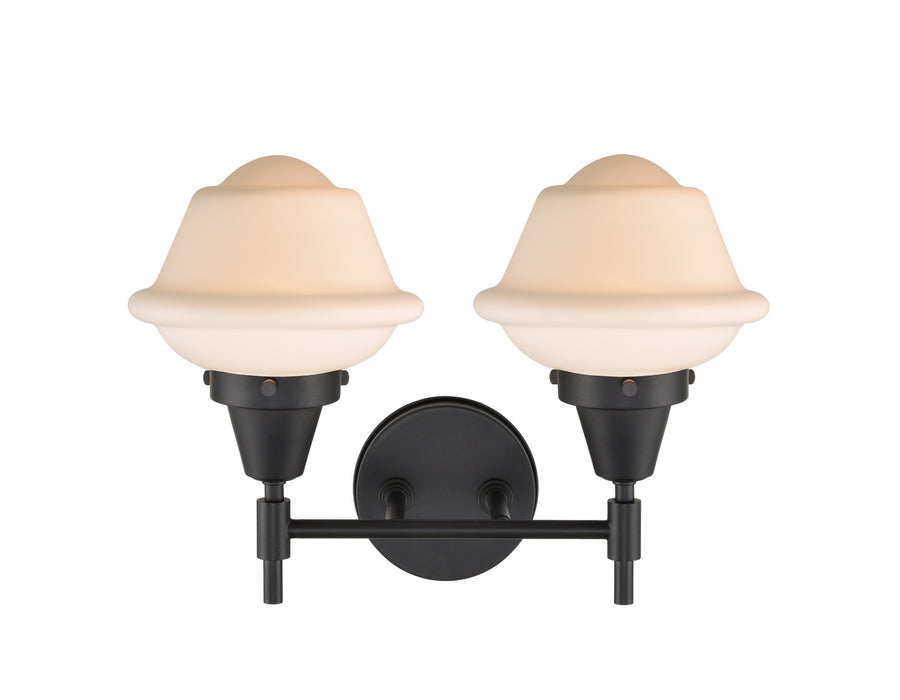 Innovations 447-2W-BK-G531 Two Light Bath Vanity, Matte Black