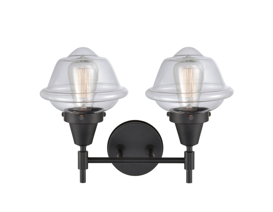 Innovations 447-2W-BK-G532 Two Light Bath Vanity, Matte Black