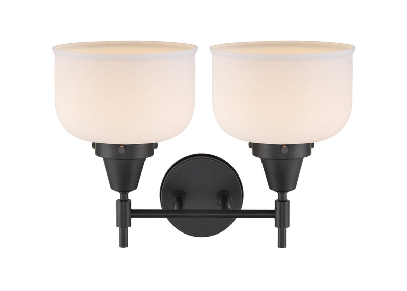 Innovations 447-2W-BK-G71 Two Light Bath Vanity, Matte Black