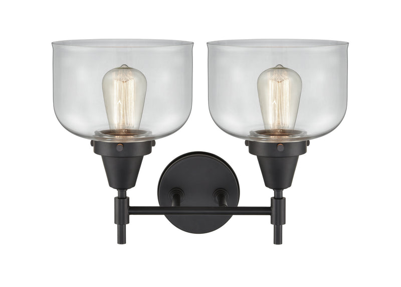 Innovations 447-2W-BK-G72 Two Light Bath Vanity, Matte Black