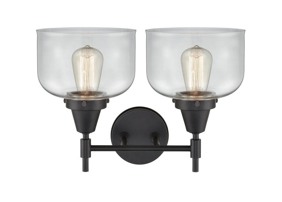 Innovations 447-2W-BK-G72 Two Light Bath Vanity, Matte Black