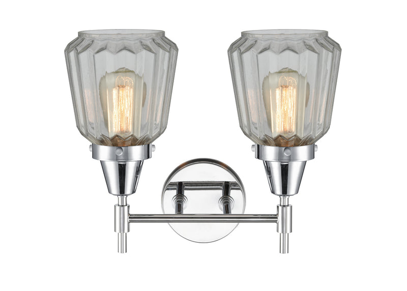 Innovations 447-2W-PC-G142-LED LED Bath Vanity, Polished Chrome