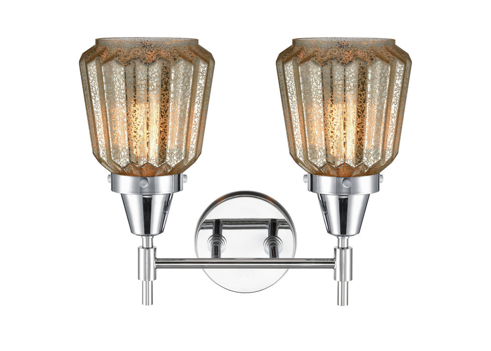 Innovations 447-2W-PC-G146-LED LED Bath Vanity, Polished Chrome