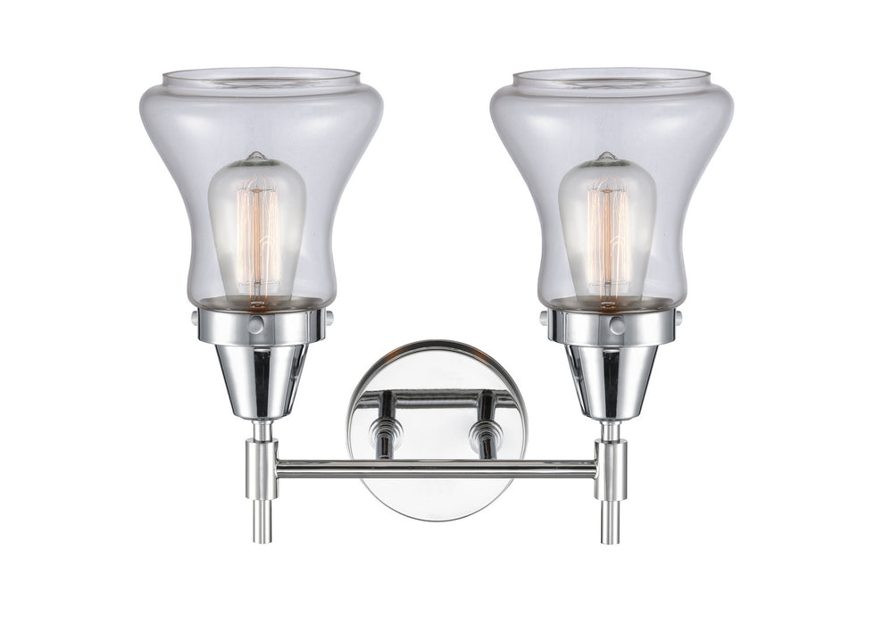 Innovations 447-2W-PC-G192 Two Light Bath Vanity, Polished Chrome