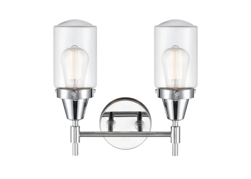 Innovations 447-2W-PC-G312 Two Light Bath Vanity, Polished Chrome