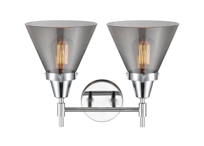 Innovations 447-2W-PC-G43 Two Light Bath Vanity, Polished Chrome